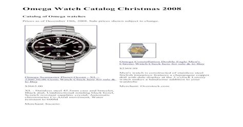 omega watch catalog pdf|omega smart watch.